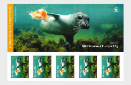 Norway Norvege Norwegen 2024 Europa CEPT Underwater Fauna And Flora High Strip Waith Label Of 5 Stamps MNH - Other & Unclassified