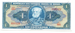 BRASIL 1 CRUZEIRO 1954 SERIE 325A Hand Signed P 132 UNC Paper Money #P10822.4 - [11] Local Banknote Issues