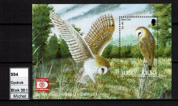 Jersey - 2001 - MNH - Birds Of Prey, Rapaces Nocturne, Owl, Uil - Hafnia 01, Denmark - Jersey