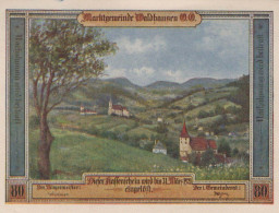 80 HELLER 1921 Stadt WALDHAUSEN Oberösterreich Österreich Notgeld #PE043 - Lokale Ausgaben