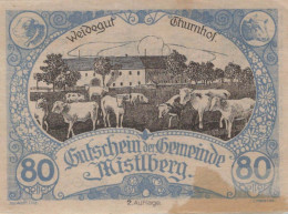 80 HELLER 1920 Stadt MISTLBERG Oberösterreich Österreich Notgeld Banknote #PD864 - Lokale Ausgaben