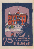75 PFENNIG 1924 Stadt LAAGE Mecklenburg-Schwerin UNC DEUTSCHLAND Notgeld #PI037 - Lokale Ausgaben