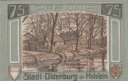 75 PFENNIG 1922 Stadt OLDENBURG IN HOLSTEIN Schleswig-Holstein DEUTSCHLAND #PF860 - Lokale Ausgaben