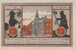 75 PFENNIG 1922 Stadt OLDENBURG IN HOLSTEIN Schleswig-Holstein DEUTSCHLAND #PF438 - [11] Local Banknote Issues