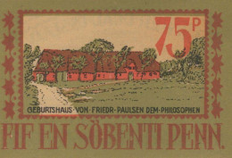 75 PFENNIG 1922 Stadt LANGENHORN IN NORDFRIESLAND UNC DEUTSCHLAND #PB990 - [11] Local Banknote Issues