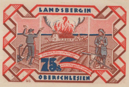 75 PFENNIG 1922 Stadt LANDSBERG OBERSCHLESIEN UNC DEUTSCHLAND #PB933 - [11] Local Banknote Issues