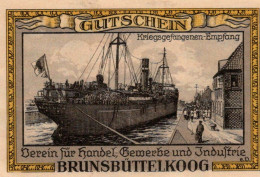 75 PFENNIG 1922 Stadt BRUNSBÜTTELKOOG Schleswig-Holstein UNC DEUTSCHLAND #PA322 - [11] Local Banknote Issues