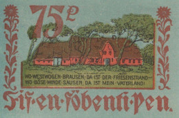 75 PFENNIG 1922 Stadt BORDELUM Schleswig-Holstein UNC DEUTSCHLAND Notgeld #PA263 - [11] Local Banknote Issues
