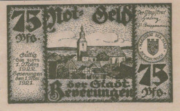 75 PFENNIG 1922 Stadt BEVERUNGEN Westphalia UNC DEUTSCHLAND Notgeld #PA211 - [11] Emissions Locales