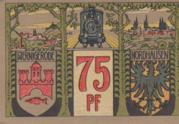 75 PFENNIG 1921 Stadt WERNIGERODE Saxony UNC DEUTSCHLAND Notgeld Banknote #PH672 - [11] Emissions Locales