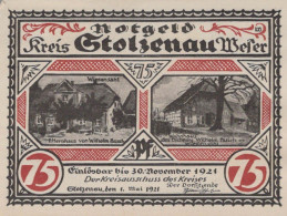 75 PFENNIG 1921 Stadt STOLZENAU Hanover UNC DEUTSCHLAND Notgeld Banknote #PJ071 - [11] Local Banknote Issues