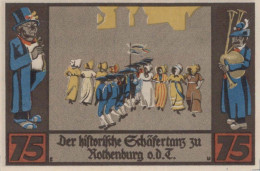 75 PFENNIG 1921 Stadt ROTHENBURG OB DER TAUBER Bavaria UNC DEUTSCHLAND #PH900 - [11] Local Banknote Issues