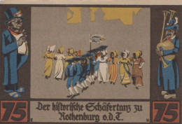 75 PFENNIG 1921 Stadt ROTHENBURG OB DER TAUBER Bavaria UNC DEUTSCHLAND #PH325 - [11] Local Banknote Issues