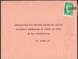 Empreinte Linéaire D'Annulation PARIS 071 Sur Lettre - 1961-....