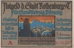 75 PFENNIG 1921 Stadt ROTHENBURG OB DER TAUBER Bavaria DEUTSCHLAND #PF711 - [11] Local Banknote Issues