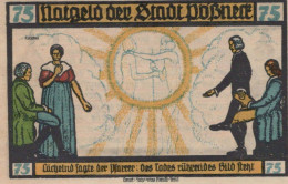 75 PFENNIG 1921 Stadt PÖSSNECK Thuringia UNC DEUTSCHLAND Notgeld Banknote #PB645 - [11] Emisiones Locales