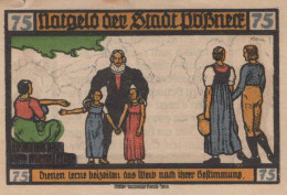 75 PFENNIG 1921 Stadt PÖSSNECK Thuringia UNC DEUTSCHLAND Notgeld Banknote #PB634 - Lokale Ausgaben