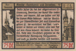 75 PFENNIG 1921 Stadt PÖSSNECK Thuringia UNC DEUTSCHLAND Notgeld Banknote #PB633 - [11] Emissions Locales