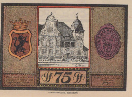 75 PFENNIG 1921 Stadt PAPENBURG Hanover UNC DEUTSCHLAND Notgeld Banknote #PB457 - Lokale Ausgaben