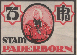 75 PFENNIG 1921 Stadt PADERBORN Westphalia DEUTSCHLAND Notgeld Banknote #PG241 - [11] Local Banknote Issues