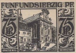 75 PFENNIG 1921 Stadt PADERBORN Westphalia DEUTSCHLAND Notgeld Banknote #PG196 - [11] Emissions Locales