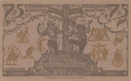 75 PFENNIG 1921 Stadt OBERAMMERGAU Bavaria UNC DEUTSCHLAND Notgeld #PJ165 - [11] Local Banknote Issues