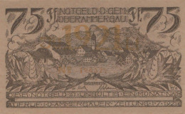 75 PFENNIG 1921 Stadt OBERAMMERGAU Bavaria UNC DEUTSCHLAND Notgeld #PH273 - [11] Local Banknote Issues