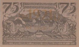 75 PFENNIG 1921 Stadt OBERAMMERGAU Bavaria DEUTSCHLAND Notgeld Banknote #PJ159 - [11] Local Banknote Issues