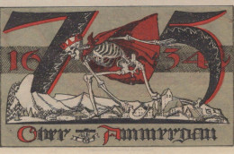 75 PFENNIG 1921 Stadt OBERAMMERGAU Bavaria DEUTSCHLAND Notgeld Banknote #PD441 - [11] Local Banknote Issues