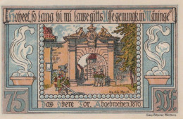 75 PFENNIG 1921 Stadt MEININGEN Thuringia UNC DEUTSCHLAND Notgeld #PI713 - [11] Lokale Uitgaven