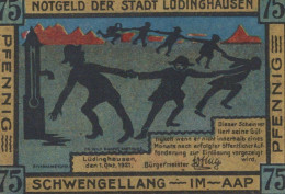 75 PFENNIG 1921 Stadt LÜDINGHAUSEN Westphalia UNC DEUTSCHLAND Notgeld #PC576 - [11] Local Banknote Issues