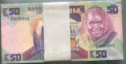 ZAMBIA 50 KWACHA 1986-1988 Paper Money Banknote #P10115.V - [11] Emissions Locales