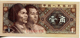 CHINA 1 JIAO 1980 Paper Money Banknote #P10209.V - [11] Emissions Locales