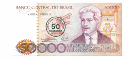 BRAZIL REPLACEMENT NOTE Star*A 50 CRUZADOS ON 50000 CRUZEIROS 1986 UNC P10998.6 - Lokale Ausgaben
