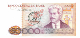 BRAZIL REPLACEMENT NOTE Star*A 50 CRUZADOS ON 50000 CRUZEIROS 1986 UNC P10997.6 - [11] Emissions Locales
