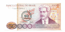 BRAZIL REPLACEMENT NOTE Star*A 50 CRUZADOS ON 50000 CRUZEIROS 1986 UNC P10990.6 - Lokale Ausgaben