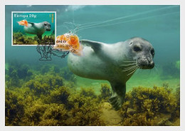 Norway Norvege Norwegen 2024 Europa CEPT Underwater Fauna And Flora Stamp Maxicard - Sonstige & Ohne Zuordnung