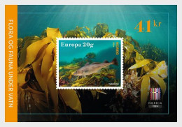 Norway Norvege Norwegen 2024 NORDIA Underwater Fauna And Flora Block MNH - Briefmarkenausstellungen