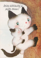 CAT KITTY Animals Vintage Postcard CPSM Unposted #PAM231.A - Cats