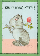 GATTO KITTY Animale Vintage Cartolina CPSM #PAM193.A - Katzen
