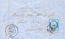 Ariège - LAC Affr N° 60A Obl GC 6242 - Tàd Type 17 Ganac (bureau Rare) - 1849-1876: Klassik