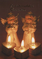 ENGEL WEIHNACHTSFERIEN Feiern & Feste Vintage Ansichtskarte Postkarte CPSM #PAH877.A - Angels