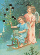 ANGELO Buon Anno Natale Vintage Cartolina CPSM #PAH926.A - Anges