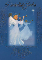 ENGEL WEIHNACHTSFERIEN Feiern & Feste Vintage Ansichtskarte Postkarte CPSM #PAH882.A - Angels
