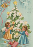 ANGELO Buon Anno Natale Vintage Cartolina CPSM #PAH916.A - Angels