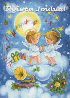 ENGEL WEIHNACHTSFERIEN Feiern & Feste Vintage Ansichtskarte Postkarte CPSM #PAH892.A - Angels