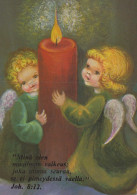 ANGEL CHRISTMAS Holidays Vintage Postcard CPSM #PAH633.A - Angels