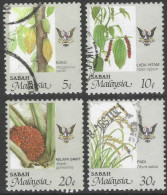 Sabah (Malaysia). 1986 Agricultural Products. 4 Used Values To 30c. SG 461etc. M5165 - Maleisië (1964-...)