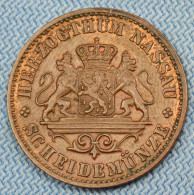 Nassau • 1 Kreuzer 1861 • Stgl / AUNC • Adolph • German States • [24-853] - Petites Monnaies & Autres Subdivisions