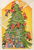 WEIHNACHTSMANN SANTA CLAUS Neujahr Weihnachten GNOME Vintage Ansichtskarte Postkarte CPSM #PAU280.A - Santa Claus